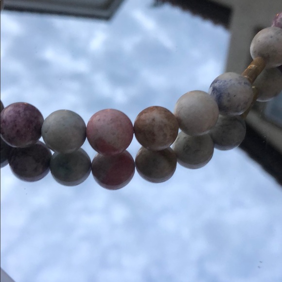 Multi-color Beaded Necklace with twist on clasp - Picture 8 of 8